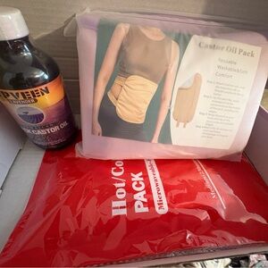 Blooming Flower Purple Castor Oil Pack wrap